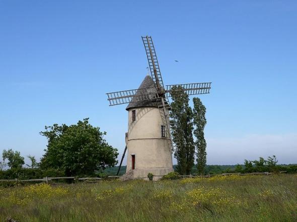 Вилла Moulin A Vent Le Champ Du Trail Saint-Cyr-des-Gats Экстерьер фото