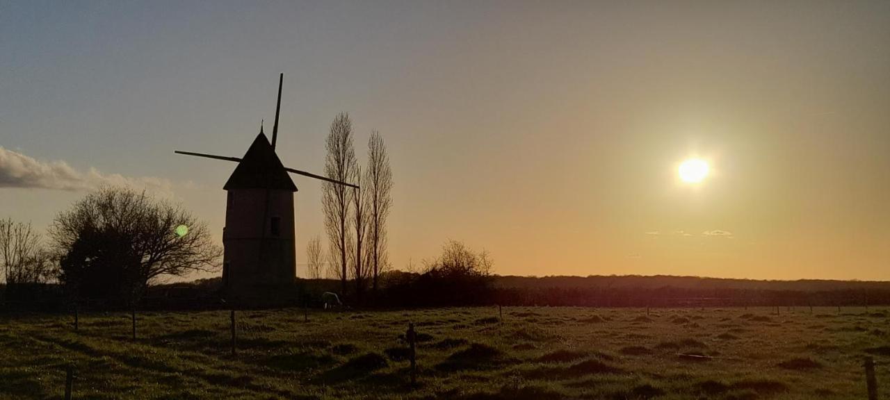 Вилла Moulin A Vent Le Champ Du Trail Saint-Cyr-des-Gats Экстерьер фото