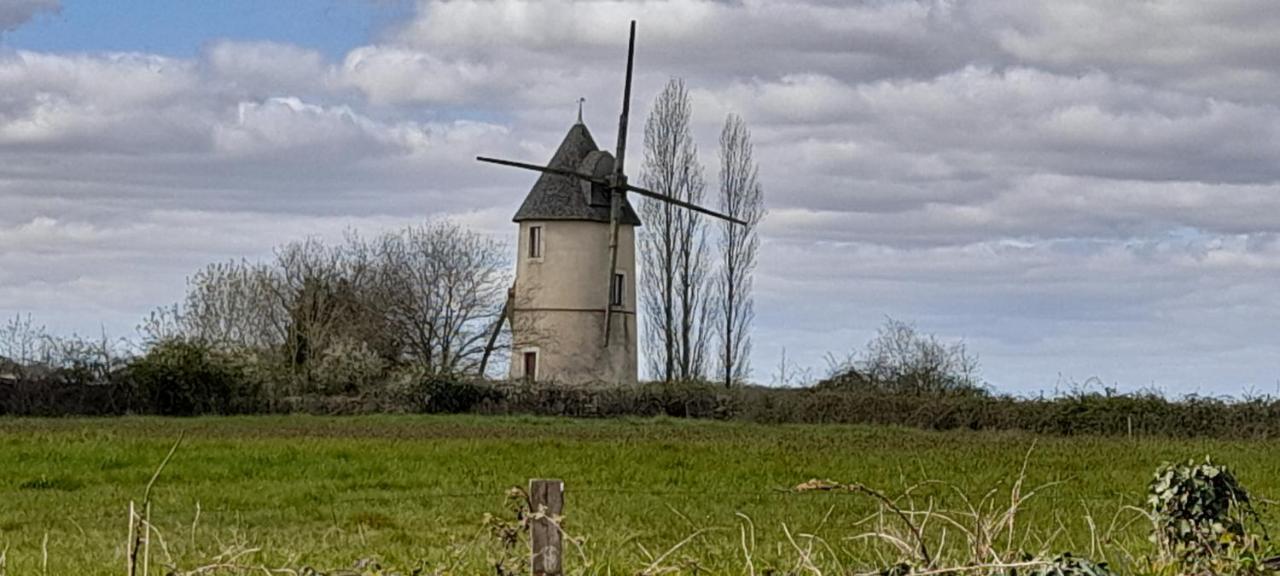Вилла Moulin A Vent Le Champ Du Trail Saint-Cyr-des-Gats Экстерьер фото